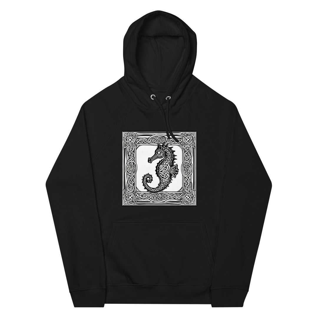 The Seahorse Celtic Zodiac Unisex eco raglan hoodie