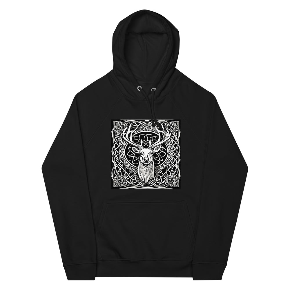 The Stag Celtic Zodiac Unisex eco raglan hoodie