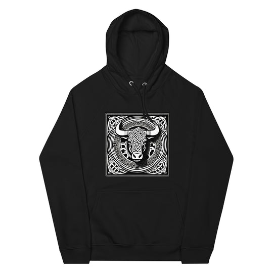 The Bull Celtic Zodiac Unisex eco raglan hoodie