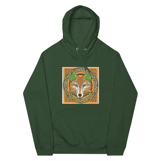 Celtic Wolf Zodiac Unisex eco raglan hoodie
