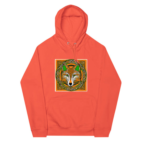Celtic Wolf Zodiac Unisex eco raglan hoodie