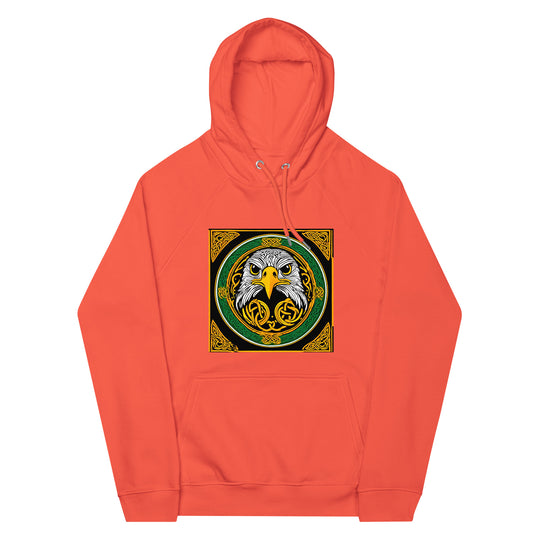 Celtic Falcon Zodiac Unisex eco raglan hoodie
