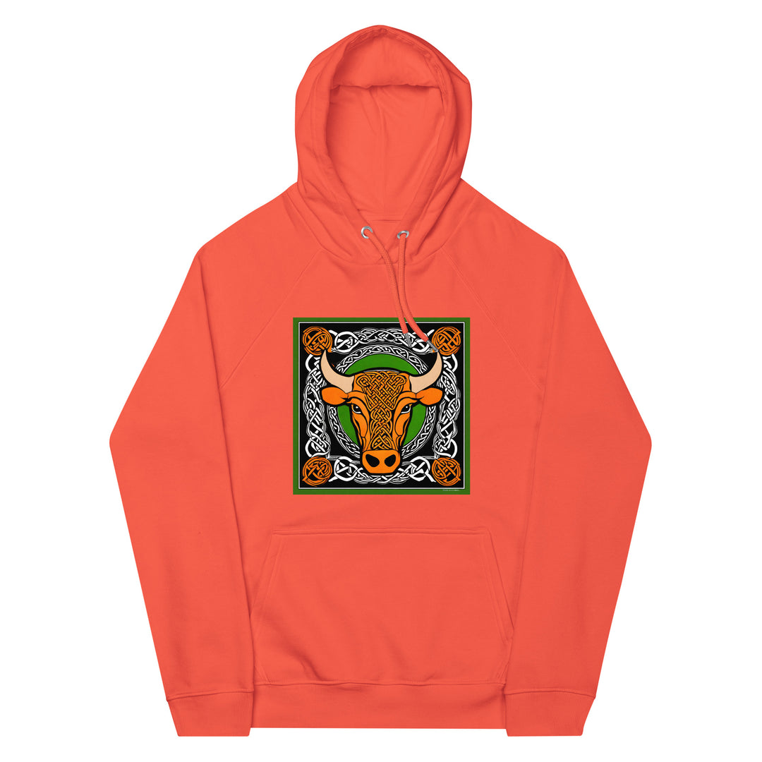Celtic Bull Zodiac Unisex eco raglan hoodie