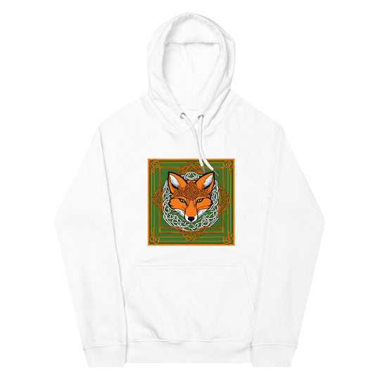 Celtic Fox Zodiac Unisex eco raglan hoodie