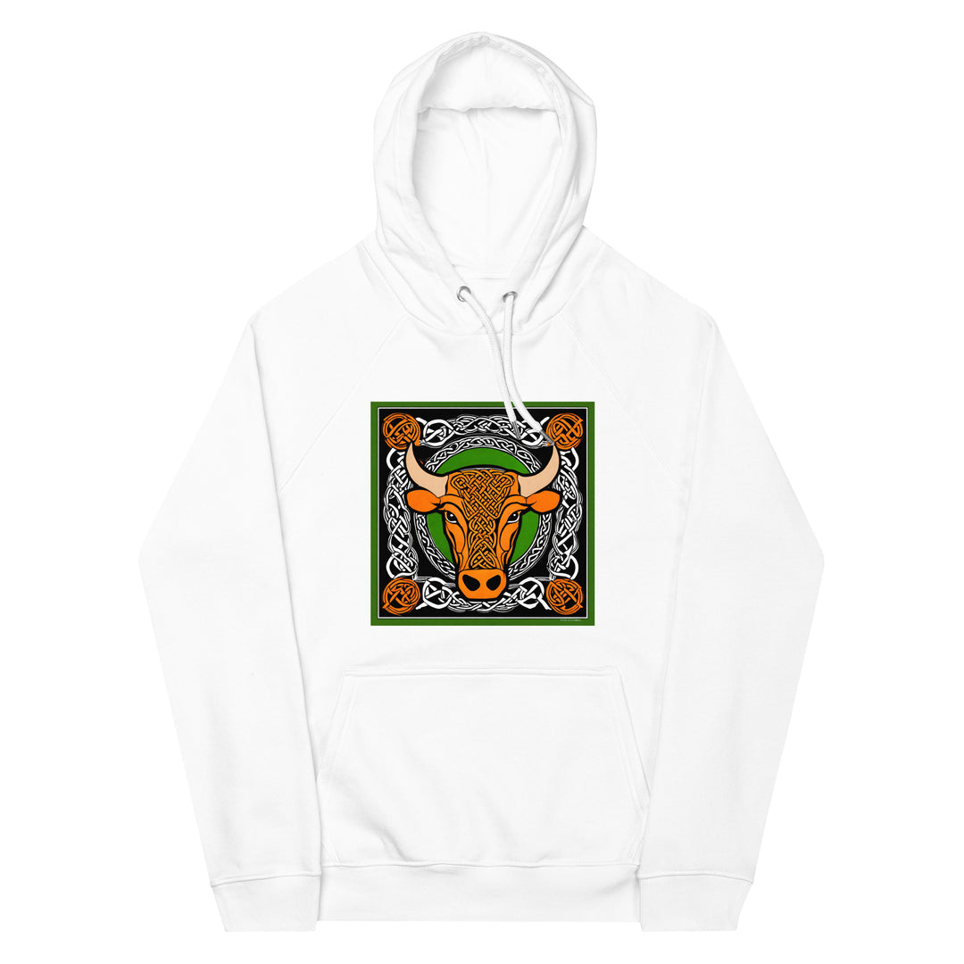 Celtic Bull Zodiac Unisex eco raglan hoodie