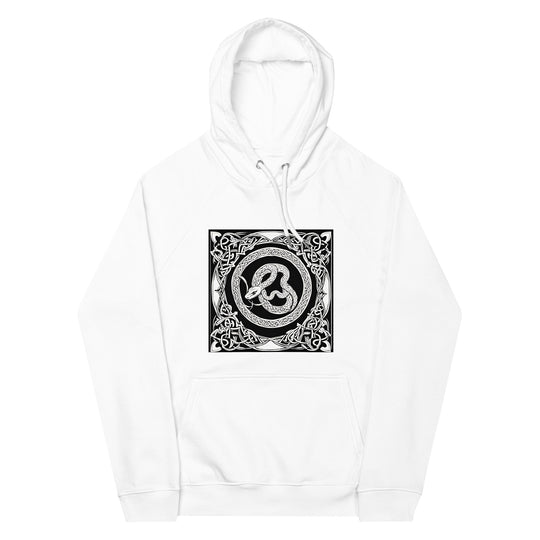 The Snake Celtic Zodiac Unisex eco raglan hoodie