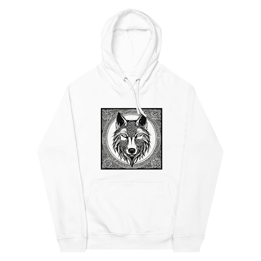 The Wolf Celtic Zodiac Unisex eco raglan hoodie