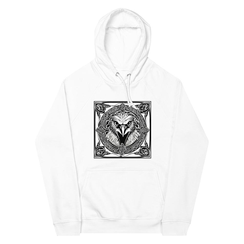 The Falcon Celtic Zodiac Unisex eco raglan hoodie