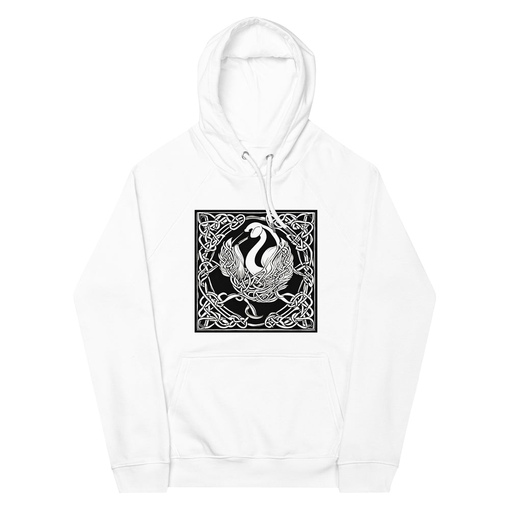 The Swan Celtic Zodiac Unisex eco raglan hoodie